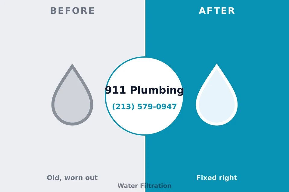 Before and after: plumbing repair Woodburn, VA